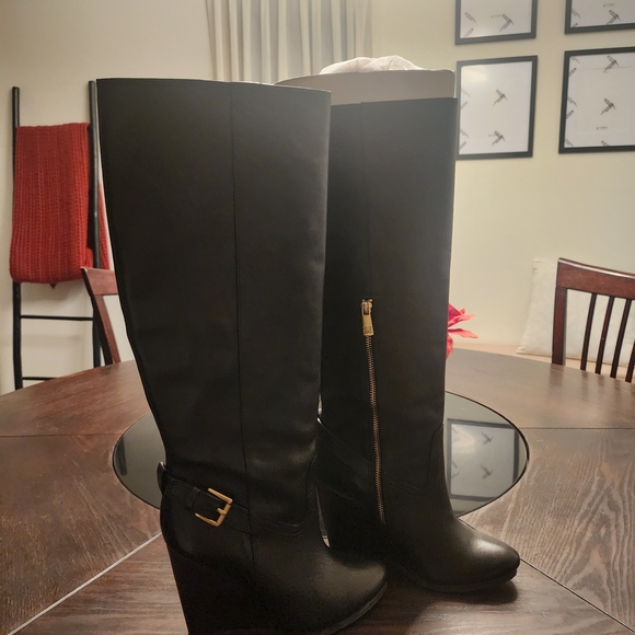 Coach Black Heeled Boots for Women - Picture 2 of 2